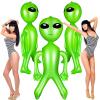 Zhanmai 3 Pieces 63 Inch Giant Inflatable Alien Blow up Jumbo Green Inflate Alien for Theme Birthday Party Favors Decorations Indoor Outdoor Photo Prep Halloween Easter Christmas Decorations view 1