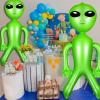 Zhanmai 3 Pieces 63 Inch Giant Inflatable Alien Blow up Jumbo Green Inflate Alien for Theme Birthday Party Favors Decorations Indoor Outdoor Photo Prep Halloween Easter Christmas Decorations view 4