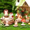 16 Pcs Woodland Animals Wood Table Centerpieces Forest Animals Cutout Shapes Creatures Table Topper for Woodland Camping Baby Shower Birthday Decorations Supplies view 3