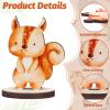 16 Pcs Woodland Animals Wood Table Centerpieces Forest Animals Cutout Shapes Creatures Table Topper for Woodland Camping Baby Shower Birthday Decorations Supplies view 4