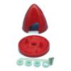 RC Airplane Propeller Spinner, 1 Set Round Tip Nylon Plastic RC Airplane Prop Propeller 1.5-4 Inch Spinner 2 Blade RC Spare Parts Red Color (Color : 64mm 2.5in) view 1