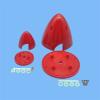 RC Airplane Propeller Spinner, 1 Set Round Tip Nylon Plastic RC Airplane Prop Propeller 1.5-4 Inch Spinner 2 Blade RC Spare Parts Red Color (Color : 64mm 2.5in) view 2