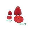RC Airplane Propeller Spinner, 1 Set Round Tip Nylon Plastic RC Airplane Prop Propeller 1.5-4 Inch Spinner 2 Blade RC Spare Parts Red Color (Color : 64mm 2.5in) view 3