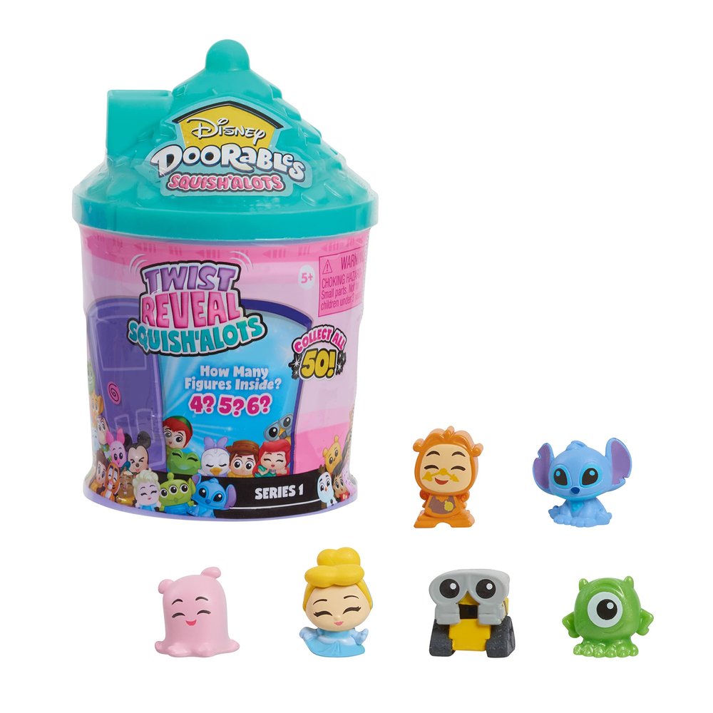 Disney Doorables SquishAlots Series 1, Collectible Blind Bag Figures in Capsule, Easter Basket Fillers, Gifts, Presents, Kids Toys for Ages 5 Up by Just Play