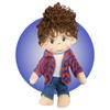 Amputee Doll - Personalized 14" Rag Doll for Boys - Arm, Leg, Hand, Foot Amputee Gifts - Doll with Amputation - Leg Amputee Gifts by Kikilishop view 4