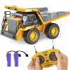 DDAI Remote Control Construction Dump Truck Toy - RC Dump Truck Toys- Construction Toys Vehicle- RC Truck Toys for 8 9 10 11 12 Year Old Boys and up- Toy Trucks view 1