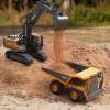 DDAI Remote Control Construction Dump Truck Toy - RC Dump Truck Toys- Construction Toys Vehicle- RC Truck Toys for 8 9 10 11 12 Year Old Boys and up- Toy Trucks view 3