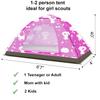 KidzAdventure 2 in 1 Kids Tent for Camping/Kids Play Tent| Backpacking Tent for Kids |Easy Set UP |Pink Best Friends Theme Camping Tent view 2