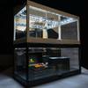 White Collectible Display Show Case Illumicase+ with LED Lights and Mirror Base and Back for 1/64 1/43 1/32 1/24 1/18 Scale Models by Illumibox view 2