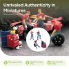 Yiju Hand Painted Miniature People Figurines - Garage Scenes Car Model Diorama Micro Landscape Decor DIY Projects, Red view 3