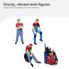 Yiju Hand Painted Miniature People Figurines - Garage Scenes Car Model Diorama Micro Landscape Decor DIY Projects, Red view 4