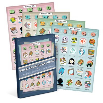 Knock Knock Work-from-Home Bingo, 12 Reusable Cards to Play for WFH Calls