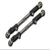 Aluminum+Stainless Steel Rear Upper Arm Tie Rod For Traxxas 1/8 4WD Sledge Monster Truck 95076-4 - 2Pc Set Black view 1