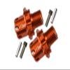 Aluminum 13Mm Hex Adapters For Traxxas 1/8 4WD Sledge Monster Truck 95076-4 - 6Pc Set Orange view 1