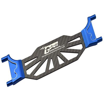Aluminum 6061T6 + Carbon Fiber Battery Hold-Down For Traxxas 1:8 4WD Sledge Monster Truck 95076-4 / 4WD Maxx Slash 6S Brushless Short Course Truck 102076-4 Upgrades - Blue