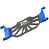 Aluminum 6061T6 + Carbon Fiber Battery Hold-Down For Traxxas 1:8 4WD Sledge Monster Truck 95076-4 / 4WD Maxx Slash 6S Brushless Short Course Truck 102076-4 Upgrades - Blue view 1