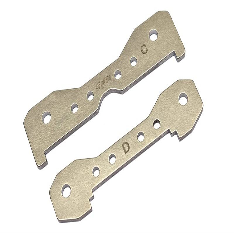 Stainless Steel Rear Lower Bulkhead Tie Bar For Traxxas 1/8 4WD Sledge Monster Truck 95076-4 - 2Pc Set Original Color