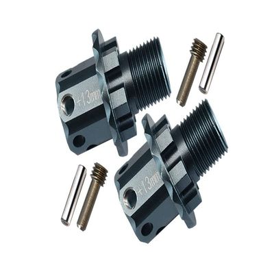 Aluminum 13Mm Hex Adapters For Traxxas 1/8 4WD Sledge Monster Truck 95076-4 - 6Pc Set Gray Silver