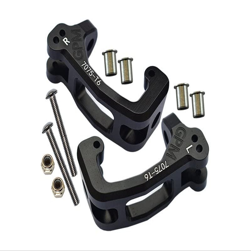 Aluminum 7075-T6 Front C Hubs For Traxxas 1/8 4WD Sledge Monster Truck 95076-4 - 10Pc Set Black