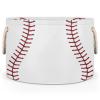 Baseball Large Round Storage Basket Sport Baseball Collapsible Circle Storage Bin Laundry Hamper With Handle for Kids Toy Blanket Dirty Clothes Towel Living Room Nursery Storage Organizer Decor view 2