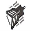Aluminum 7075-T6 Rear Chassis Protection Plate For Traxxas 1/8 4WD Sledge Monster Truck 95076-4 - 8Pc Set Black view 1