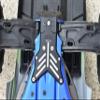 Aluminum 7075-T6 Rear Chassis Protection Plate For Traxxas 1/8 4WD Sledge Monster Truck 95076-4 - 8Pc Set Black view 3