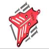 Aluminum 7075-T6 Rear Chassis Protection Plate For Traxxas 1/8 4WD Sledge Monster Truck 95076-4 - 8Pc Set Red view 1