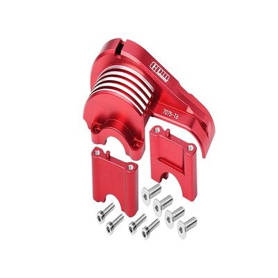 Aluminum 7075-T6 Main Gear Cover For Traxxas 1/8 4WD Sledge Monster Truck 95076-4 - 11Pc Set Red