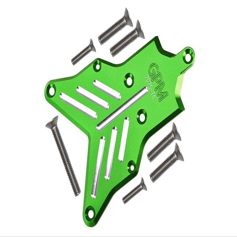 Aluminum 7075-T6 Rear Chassis Protection Plate For Traxxas 1/8 4WD Sledge Monster Truck 95076-4 - 8Pc Set Green