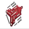 Aluminum 7075-T6 Front Chassis Protection Plate For Traxxas 1/8 4WD Sledge Monster Truck 95076-4 - 8Pc Set Red view 1