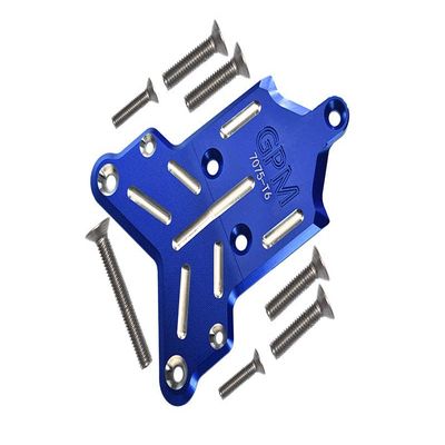 Aluminum 7075-T6 Front Chassis Protection Plate For Traxxas 1/8 4WD Sledge Monster Truck 95076-4 - 8Pc Set Blue