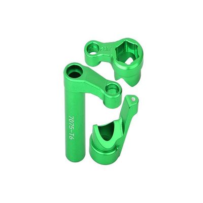 Aluminum 7075-T6 Steering Assembly For Traxxas 1/8 4WD Sledge Monster Truck 95076-4 - 3Pc Set Green