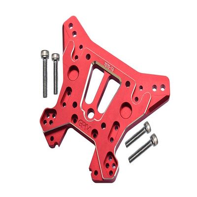Aluminum 7075-T6 Rear Damper Plate For Traxxas 1/8 4WD Sledge Monster Truck 95076-4 - 5Pc Set Red
