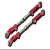 Aluminum+Stainless Steel Rear Upper Arm Tie Rod For Traxxas 1/8 4WD Sledge Monster Truck 95076-4 - 2Pc Set Red view 1
