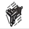 Aluminum 7075-T6 Front Chassis Protection Plate For Traxxas 1/8 4WD Sledge Monster Truck 95076-4 - 8Pc Set Black view 1