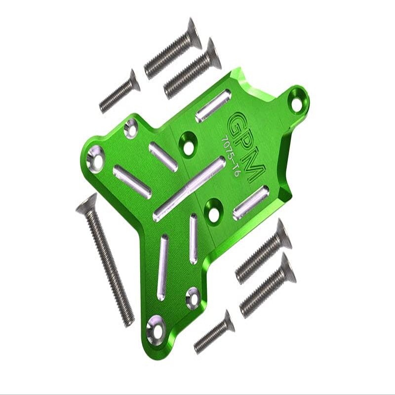 Aluminum 7075-T6 Front Chassis Protection Plate For Traxxas 1/8 4WD Sledge Monster Truck 95076-4 - 8Pc Set Green