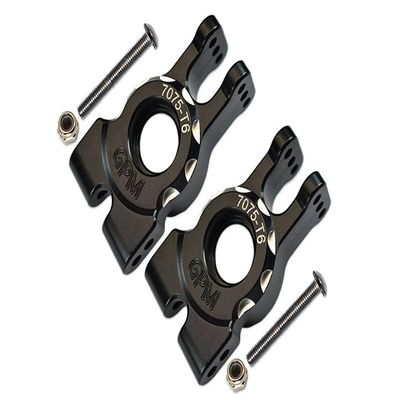 Aluminum 7075-T6 Rear Knuckle Arms For Traxxas 1/8 4WD Sledge Monster Truck 95076-4 - 6Pc Set Black