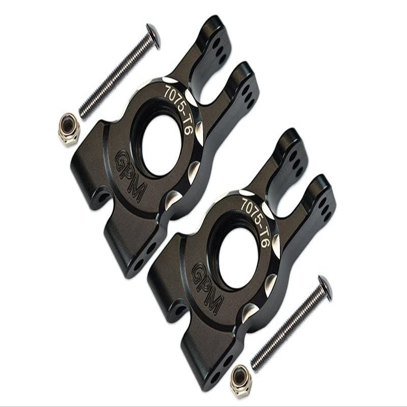 Aluminum 7075-T6 Rear Knuckle Arms For Traxxas 1/8 4WD Sledge Monster Truck 95076-4 - 6Pc Set Black