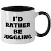 Cheap Juggling, I'd Rather Be Juggling, Holiday Two Tone 11oz Mug For Juggling view 2