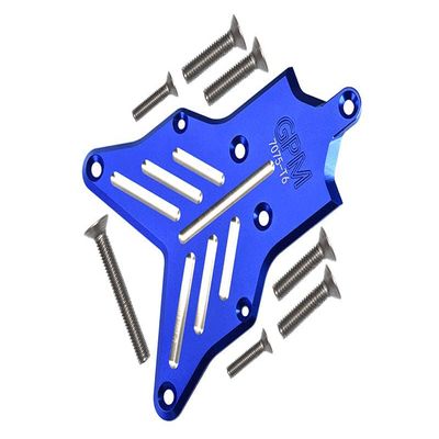 Aluminum 7075-T6 Rear Chassis Protection Plate For Traxxas 1/8 4WD Sledge Monster Truck 95076-4 - 8Pc Set Blue