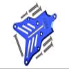 Aluminum 7075-T6 Rear Chassis Protection Plate For Traxxas 1/8 4WD Sledge Monster Truck 95076-4 - 8Pc Set Blue view 1