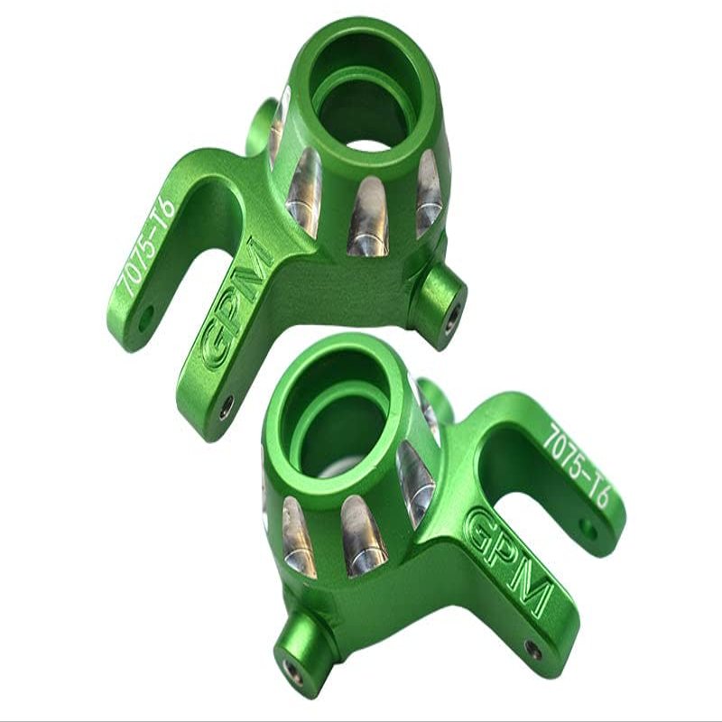 Aluminum 7075-T6 Front Knuckle Arms For Traxxas 1/8 4WD Sledge Monster Truck 95076-4 - 2Pc Set Green
