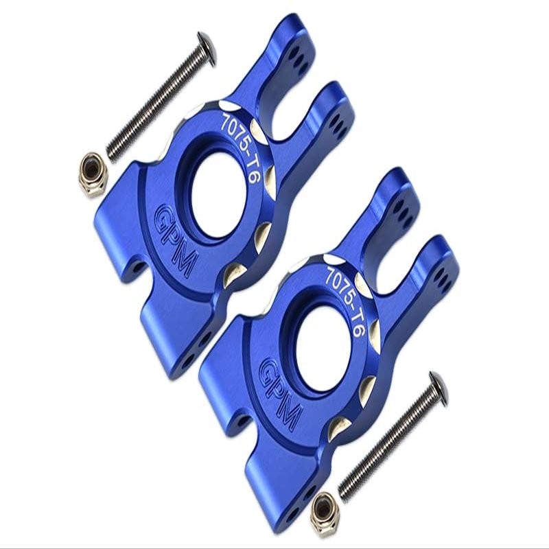 Aluminum 7075-T6 Rear Knuckle Arms For Traxxas 1/8 4WD Sledge Monster Truck 95076-4 - 6Pc Set Blue