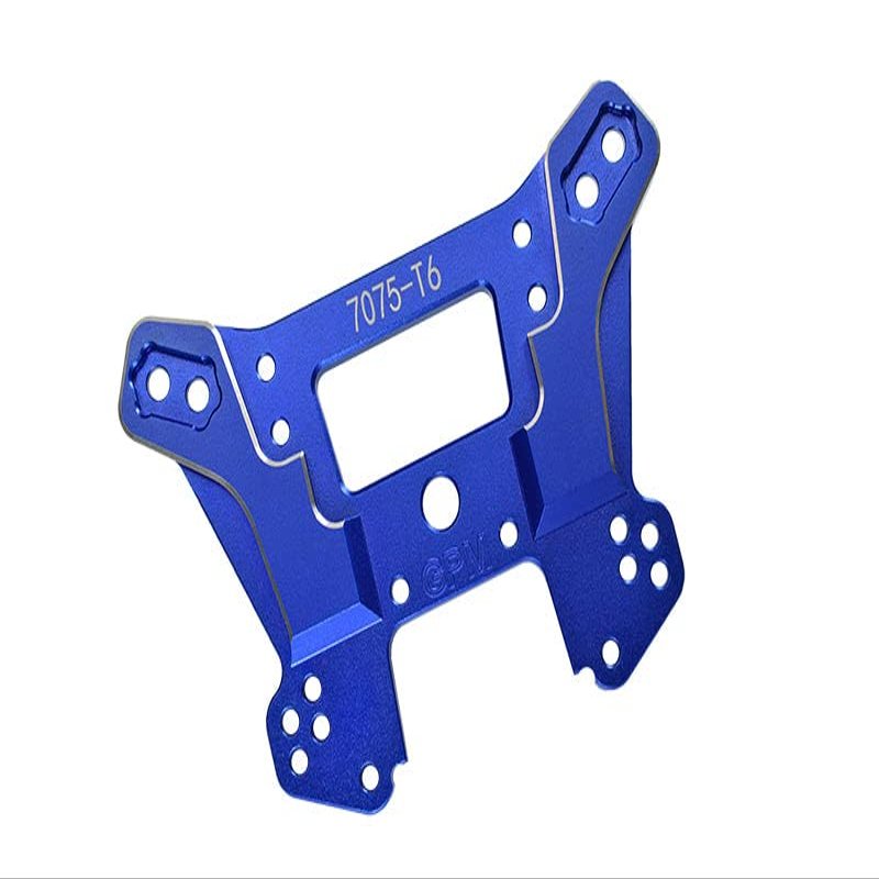 Aluminum 7075-T6 Front Damper Plate For Traxxas 1/8 4WD Sledge Monster Truck 95076-4 - 1Pc Set Blue