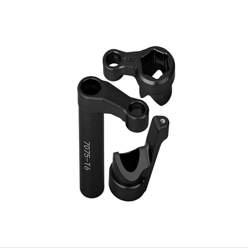 Aluminum 7075-T6 Steering Assembly For Traxxas 1/8 4WD Sledge Monster Truck 95076-4 - 3Pc Set Black