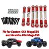 Aluminum Tie Rod/turnbuckles Link Set for 1/10 Arrma Senton MEGA550 Granite MEGA550 VORTEKS Typhon Big Rock RC Car Upgrade Parts 6 Pcs/SetRed view 2