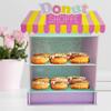 2 Tier Donut Stand for Donut Birthday Party Supplies & Decorations, Cupcake Stand Dessert Table Centerpiece Decor by 4E's Novelty view 2