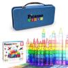 PicassoTiles 60PC Magnetic Tiles + Carry Case Bundle: STEAM Educational Playset for Kids Includes Travel Storage Organizer - Fun Learning Construction Toy, Engineering Design, Sensory Development view 1