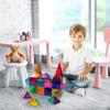PicassoTiles 60PC Magnetic Tiles + Carry Case Bundle: STEAM Educational Playset for Kids Includes Travel Storage Organizer - Fun Learning Construction Toy, Engineering Design, Sensory Development view 2