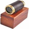 Antique Leather OR Plain Bound Brass Telescope 6" with Cap and Wooden Gift Box by MUSKAN NAUTICAL STORE view 3